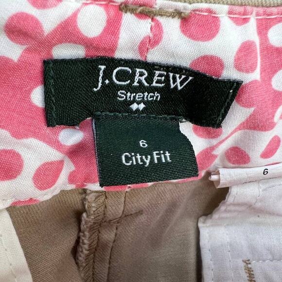 J. Crew Women's City Fit Khaki Chino Shorts Size 6 Stretch - Picture 8 of 10